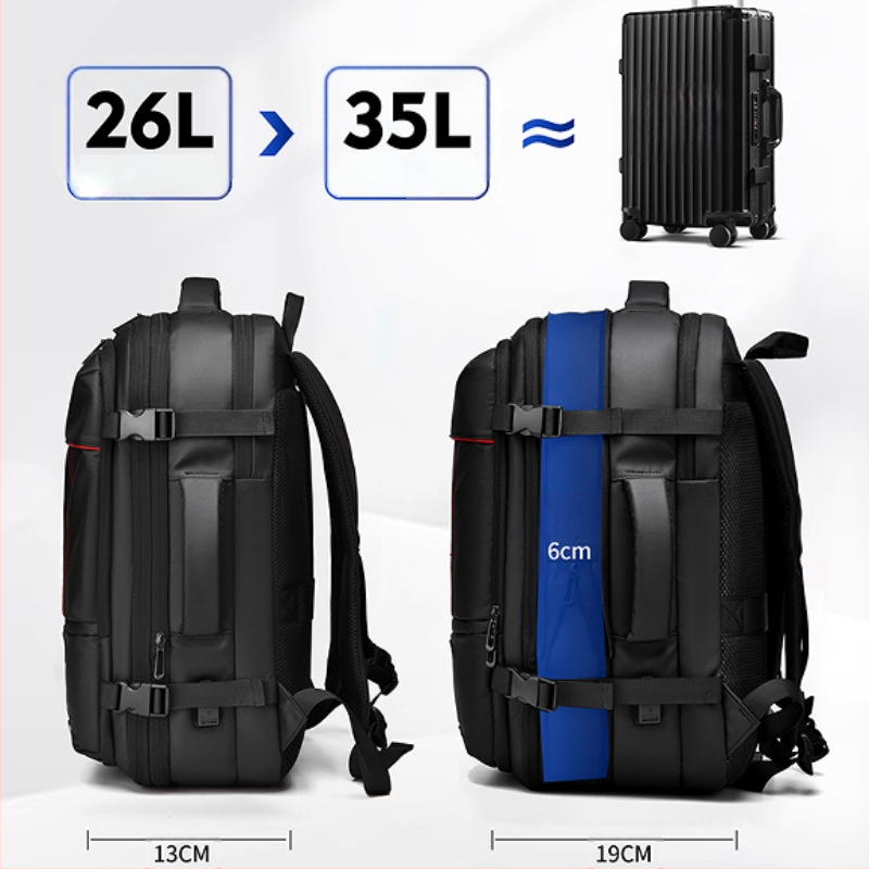 Piiriülene laiendatav suure mahutavusega seljakott, arvutikott, meeste tipptasemel äriseljakott, reisikott