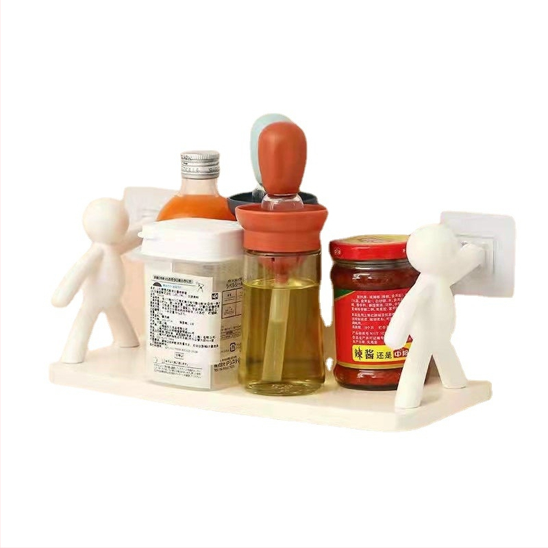 Väikese inimese hoiuriiul seinale kinnitatav stantsivaba vannitoa kosmeetika hoiuriiul köögi vürtsipurgi korraldaja riiul kodune hoiustamine