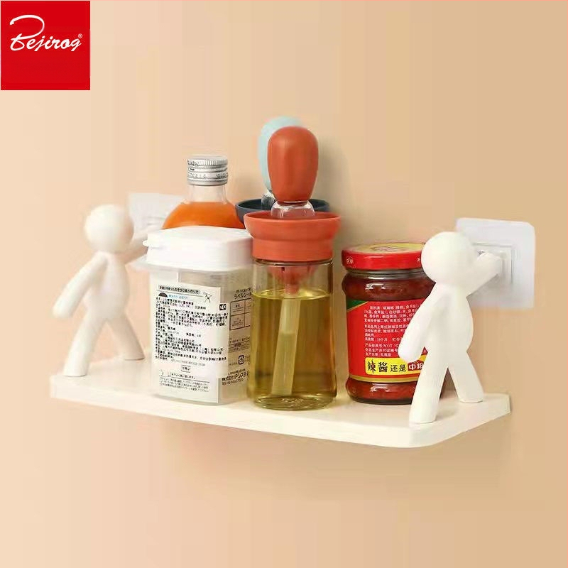 Väikese inimese hoiuriiul seinale kinnitatav stantsivaba vannitoa kosmeetika hoiuriiul köögi vürtsipurgi korraldaja riiul kodune hoiustamine