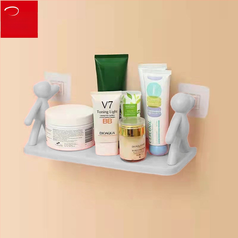 Väikese inimese hoiuriiul seinale kinnitatav stantsivaba vannitoa kosmeetika hoiuriiul köögi vürtsipurgi korraldaja riiul kodune hoiustamine