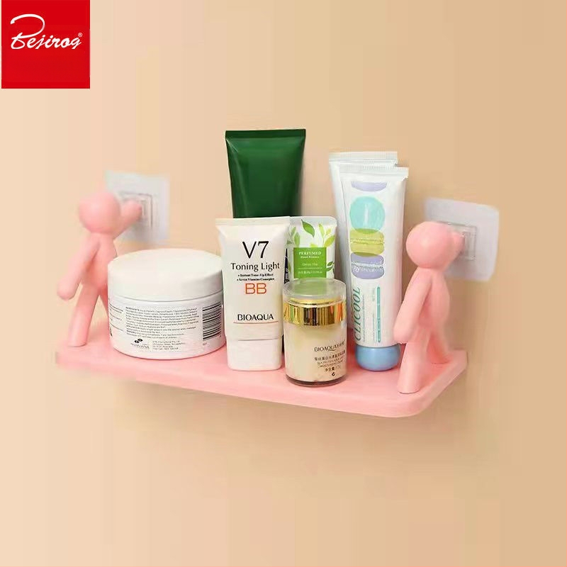 Väikese inimese hoiuriiul seinale kinnitatav stantsivaba vannitoa kosmeetika hoiuriiul köögi vürtsipurgi korraldaja riiul kodune hoiustamine