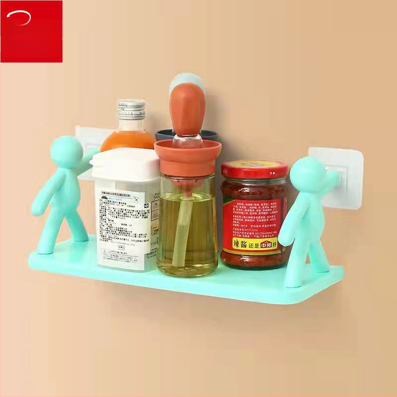 Väikese inimese hoiuriiul seinale kinnitatav stantsivaba vannitoa kosmeetika hoiuriiul köögi vürtsipurgi korraldaja riiul kodune hoiustamine