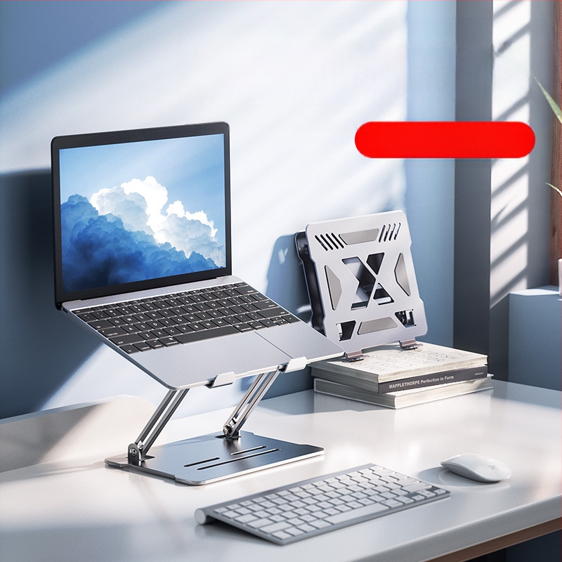 Jahutav sülearvuti alus, reguleeritav, reguleeritav alus, alumiiniumsulamist lauaarvuti kõrgendav riputatud riiul