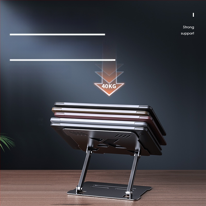 Jahutav sülearvuti alus, reguleeritav, reguleeritav alus, alumiiniumsulamist lauaarvuti kõrgendav riputatud riiul