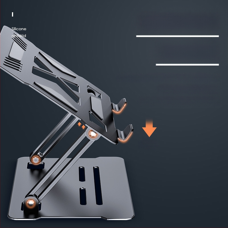 Jahutav sülearvuti alus, reguleeritav, reguleeritav alus, alumiiniumsulamist lauaarvuti kõrgendav riputatud riiul