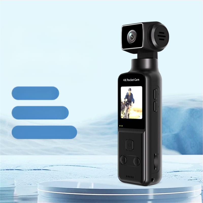 Populiari K1 kišeninė kamera 4K HD sportinė kamera rankinė dviračių sporto kamera 270° besisukanti vlog