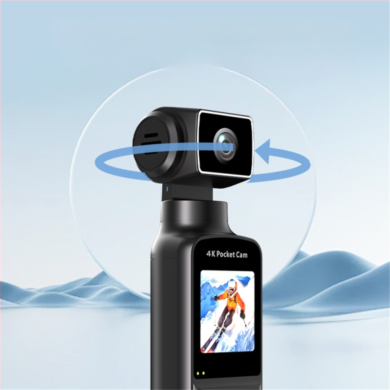 Populiari K1 kišeninė kamera 4K HD sportinė kamera rankinė dviračių sporto kamera 270° besisukanti vlog