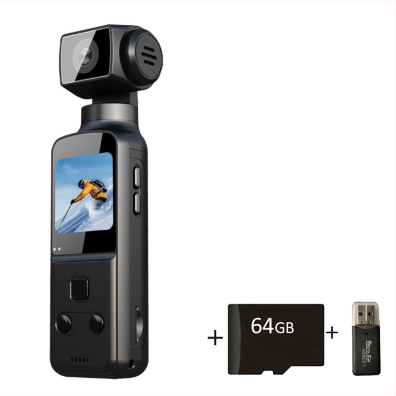 Populiari K1 kišeninė kamera 4K HD sportinė kamera rankinė dviračių sporto kamera 270° besisukanti vlog