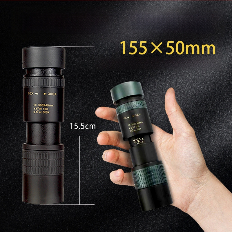 10–300x 40 naujas teleskopas su didelio galingumo HD vieno vamzdžio priartinimu, mobiliojo telefono kamera