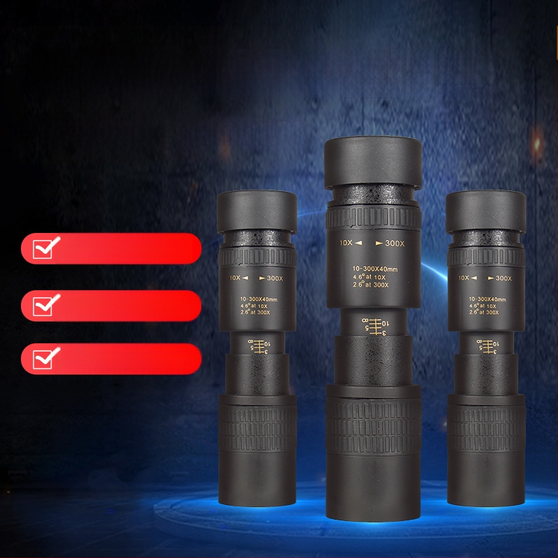 10–300x 40 naujas teleskopas su didelio galingumo HD vieno vamzdžio priartinimu, mobiliojo telefono kamera