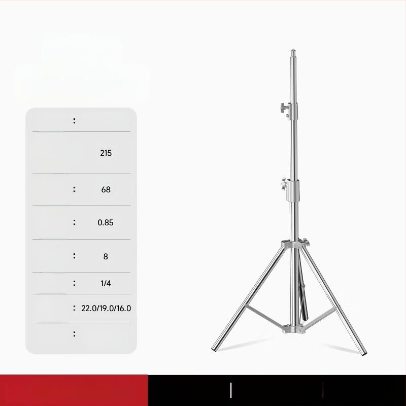 Roostevabast terasest valgusstatiiv täitevalguseks, otseülekandeks, laevalgusstatiiv, kaasaskantav teleskoopvalgusstatiiv õues filmimiseks