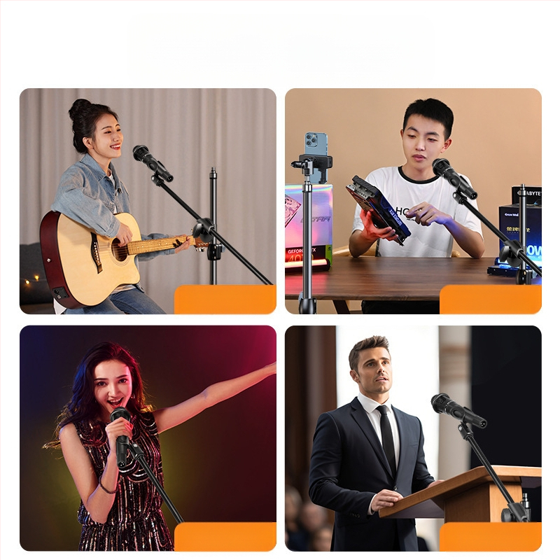 Uus mikrofoni universaalne klamber põrandale metallist mikrofoni horisontaalne ribaklamber multifunktsionaalne sissetõmmatav mikrofoniklamber