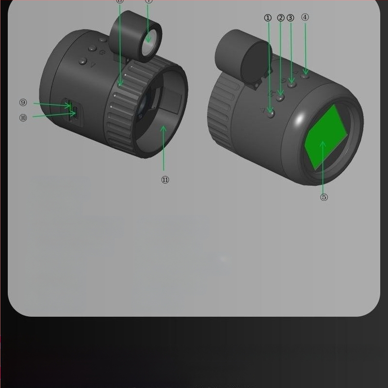 Elektrooniline okulaar Linnuvaatlus Video Kõrglahutusega infrapuna Öönägemine Astronoomiline monokkel Täisvärviline öönägemine Monokkel Teleskoop Öine kalapüük
