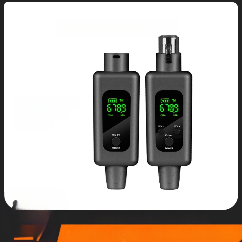 Piiriülene traadita granaadimikrofon, mis on juhtmega ühendatud traadita instrumendi helimikseriga, 48 V traadita 2,4 g vastuvõtja