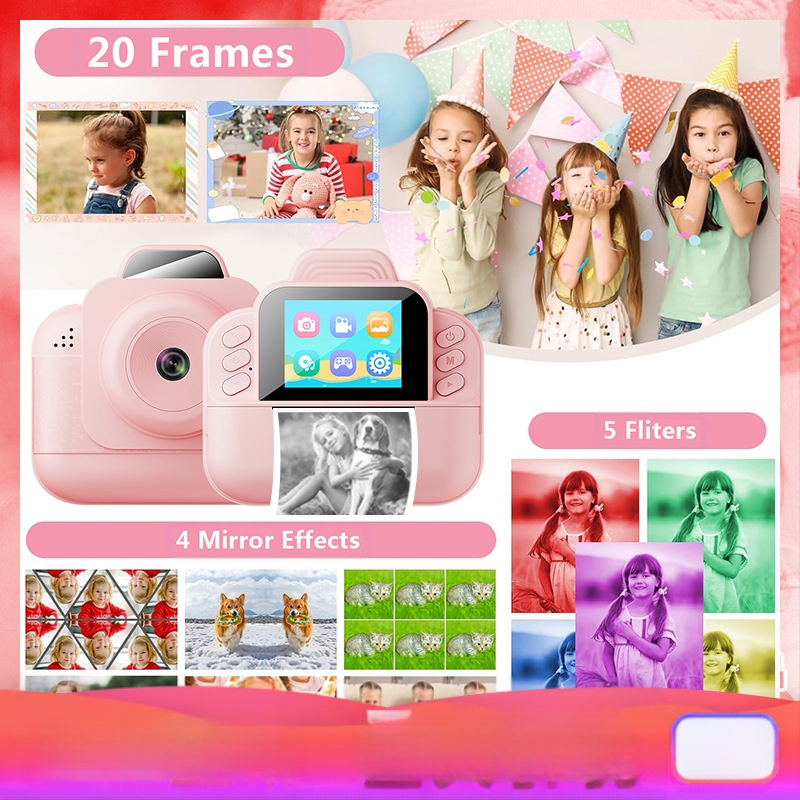 Puzles bērnu kamera Pārrobežu fotoattēlu drukāšanas kamera Drukā HD termiskā bērnu fotokamera