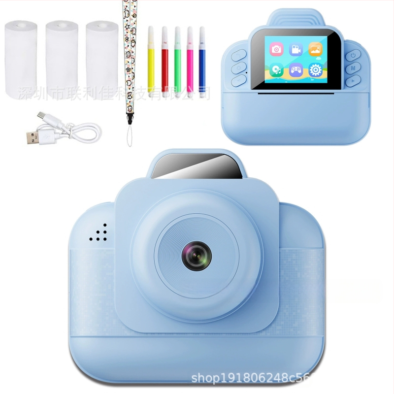 Puzles bērnu kamera Pārrobežu fotoattēlu drukāšanas kamera Drukā HD termiskā bērnu fotokamera