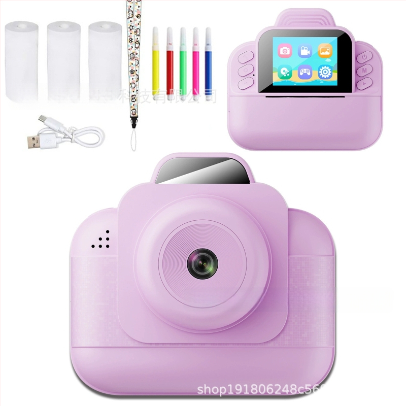 Puzles bērnu kamera Pārrobežu fotoattēlu drukāšanas kamera Drukā HD termiskā bērnu fotokamera