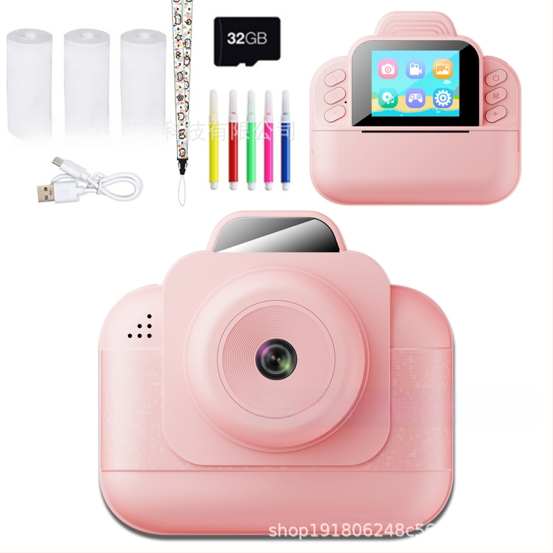 Puzles bērnu kamera Pārrobežu fotoattēlu drukāšanas kamera Drukā HD termiskā bērnu fotokamera