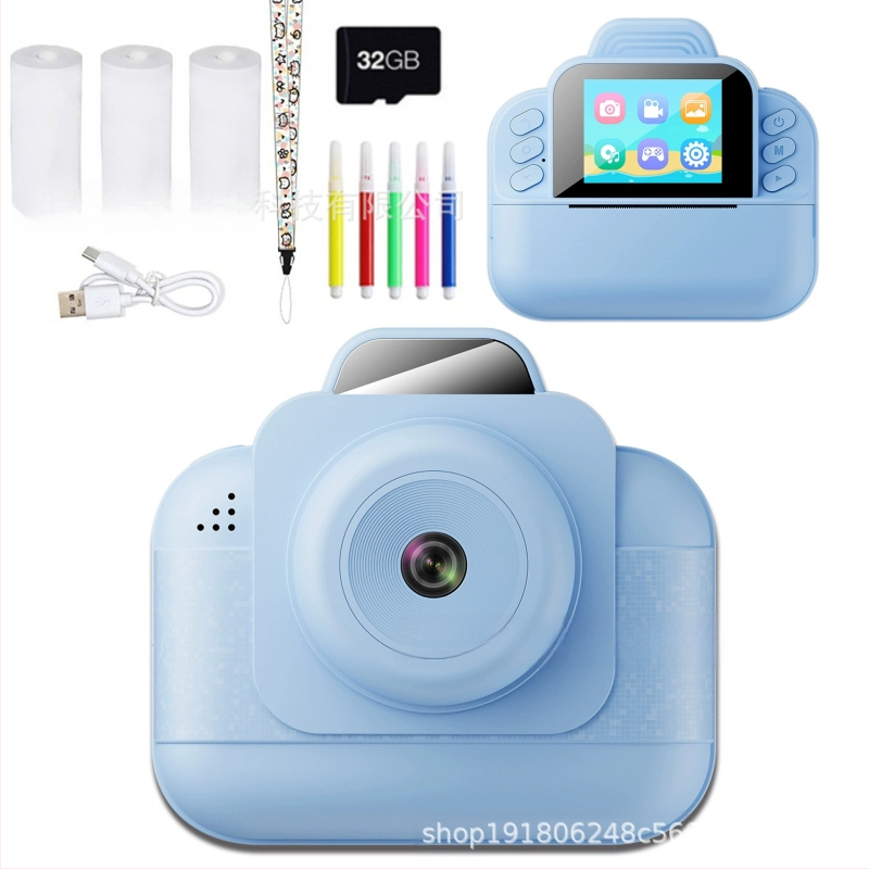 Puzles bērnu kamera Pārrobežu fotoattēlu drukāšanas kamera Drukā HD termiskā bērnu fotokamera