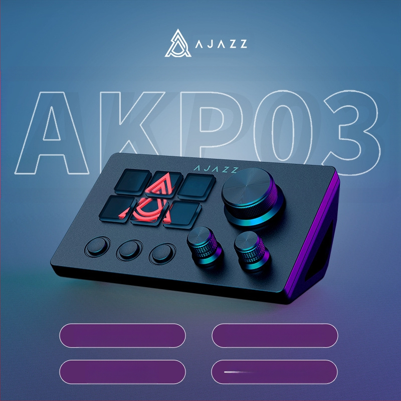 Black Jue akp03 asztali segédkonzol panelvezérlő, részvénykereskedéshez, élő hanggal, programozható gyorsbillentyű