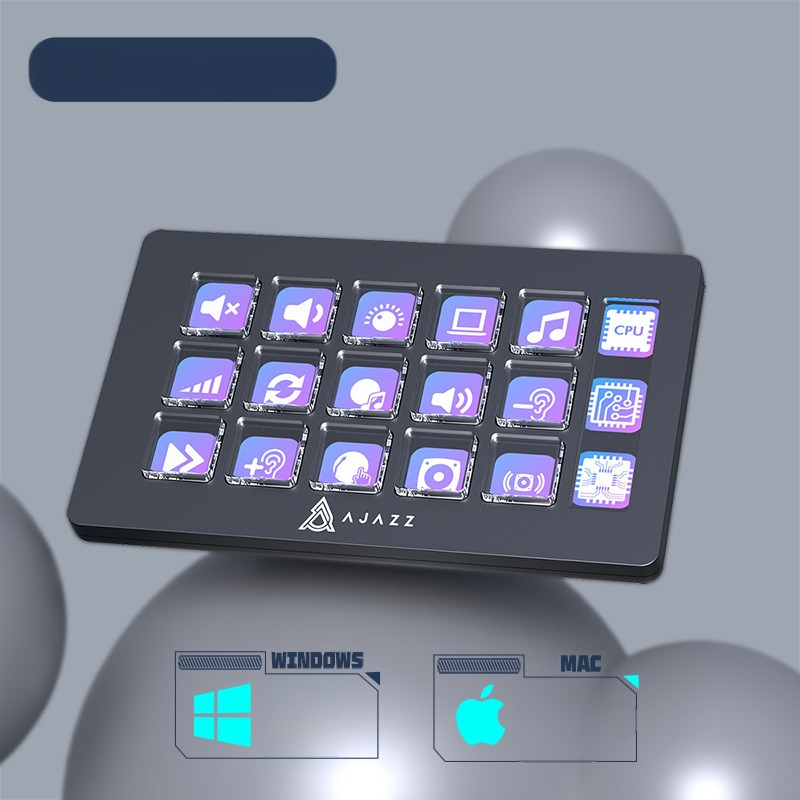 Heijue Akp153 Настолен асистентски контролер за стрийминг на живо, цветокорекция на филми и телевизия, програмируеми клавишни комбинации