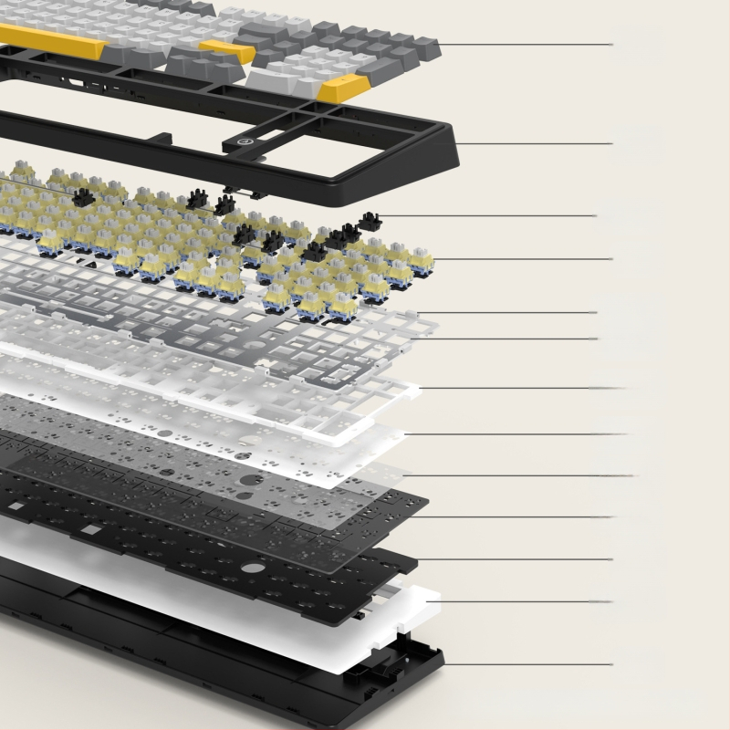 Heijue Ak980 Механична клавиатура за игри 100 клавиша Персонализирана клавиатура за електронни спортове за офис игри, компютър, Amazon