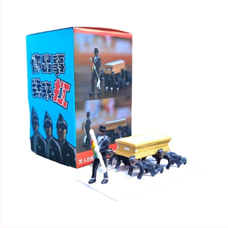 Isetegemise musta kirstu kuju ja tantsivad saalikandjad Aafrika matused Matusetarbed Naljakas nipp