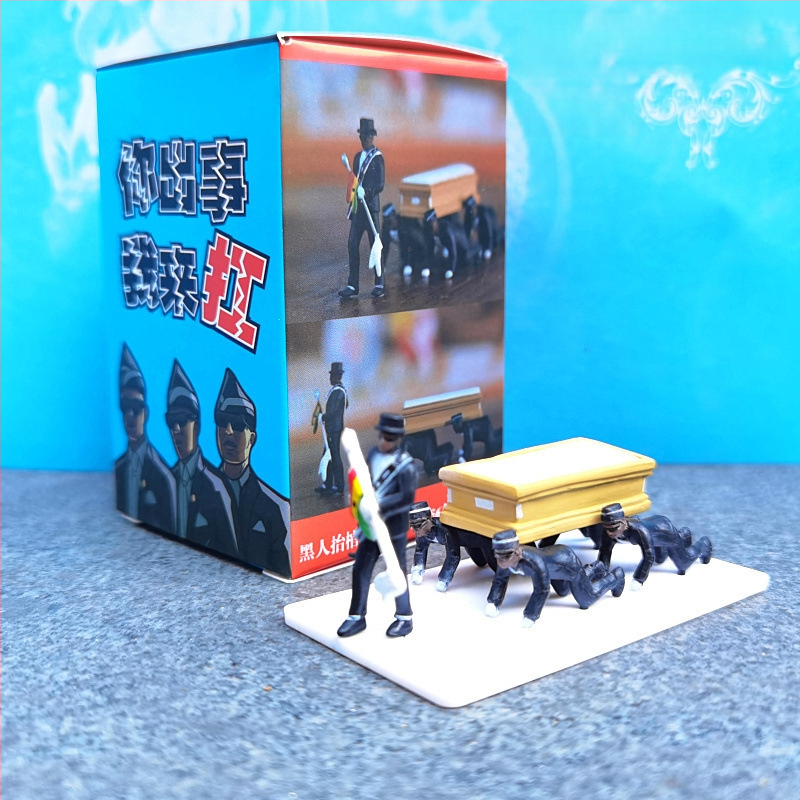 Isetegemise musta kirstu kuju ja tantsivad saalikandjad Aafrika matused Matusetarbed Naljakas nipp