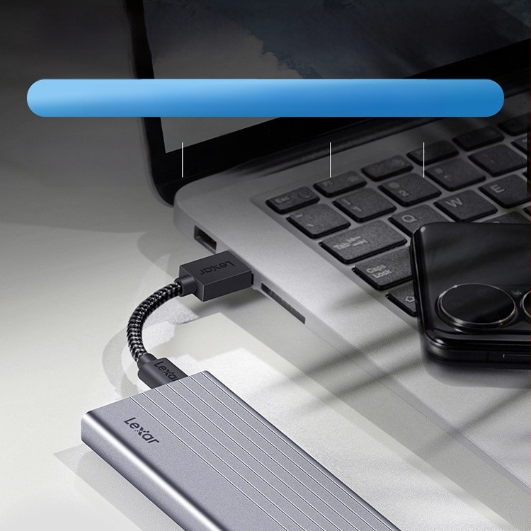 Lexa E10/E6/E300/E350 mobiilne kõvaketta korpus M.2 NVMe/SATA protokolliga Type-C 3.2