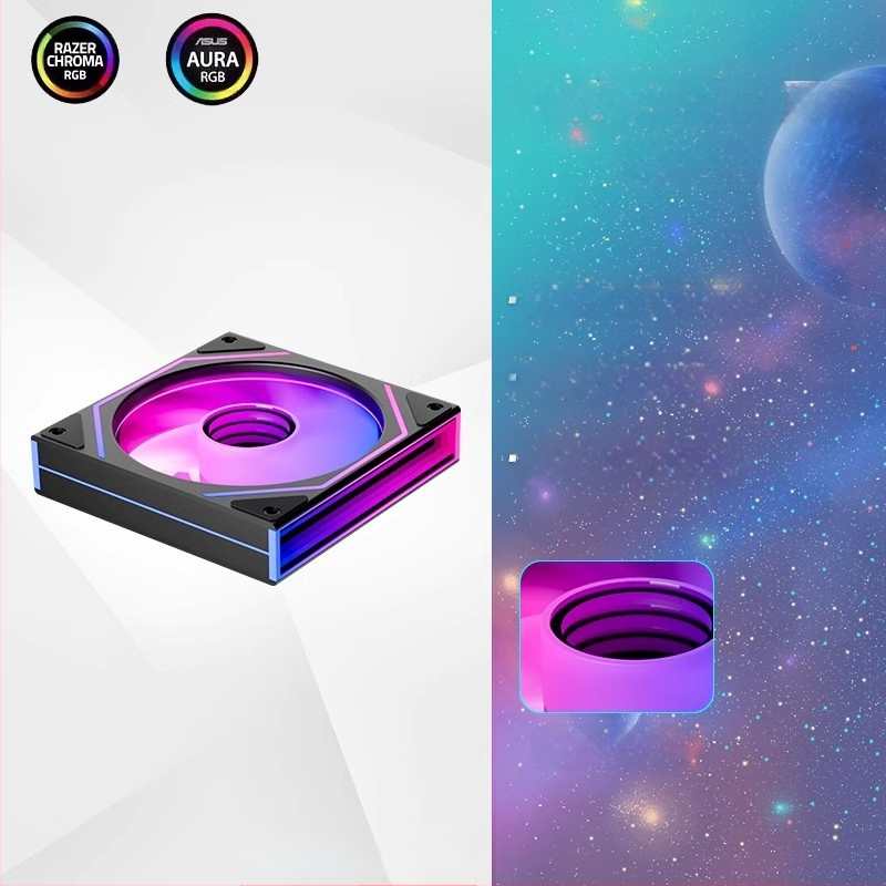 Jungle Leopard Prism 4 Ultra korpuseventilaator, 12 cm jahutus, lauaarvuti, vaikne, jumalik valgus, sünkroniseeritud külgmine lõpmatuse peegel