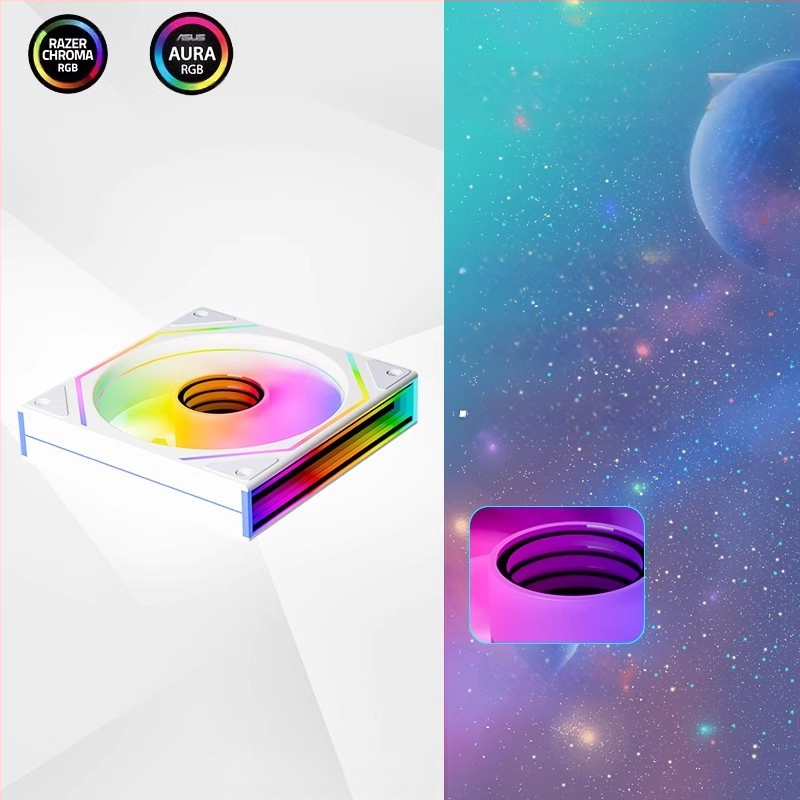 Jungle Leopard Prism 4 Ultra korpuseventilaator, 12 cm jahutus, lauaarvuti, vaikne, jumalik valgus, sünkroniseeritud külgmine lõpmatuse peegel