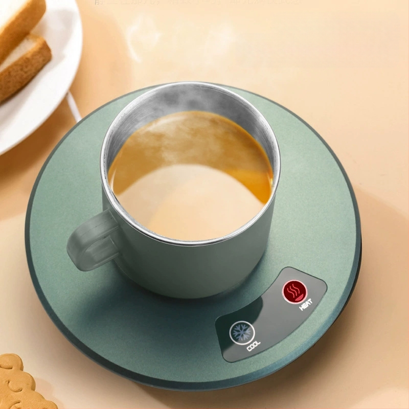 Трансгранична интелигентна подложка за бързо охлаждане и затопляне на чаши за горещи и студени напитки, малка преносима подложка за монтиране в кола за дома с двойна употреба за охлаждане и отопление