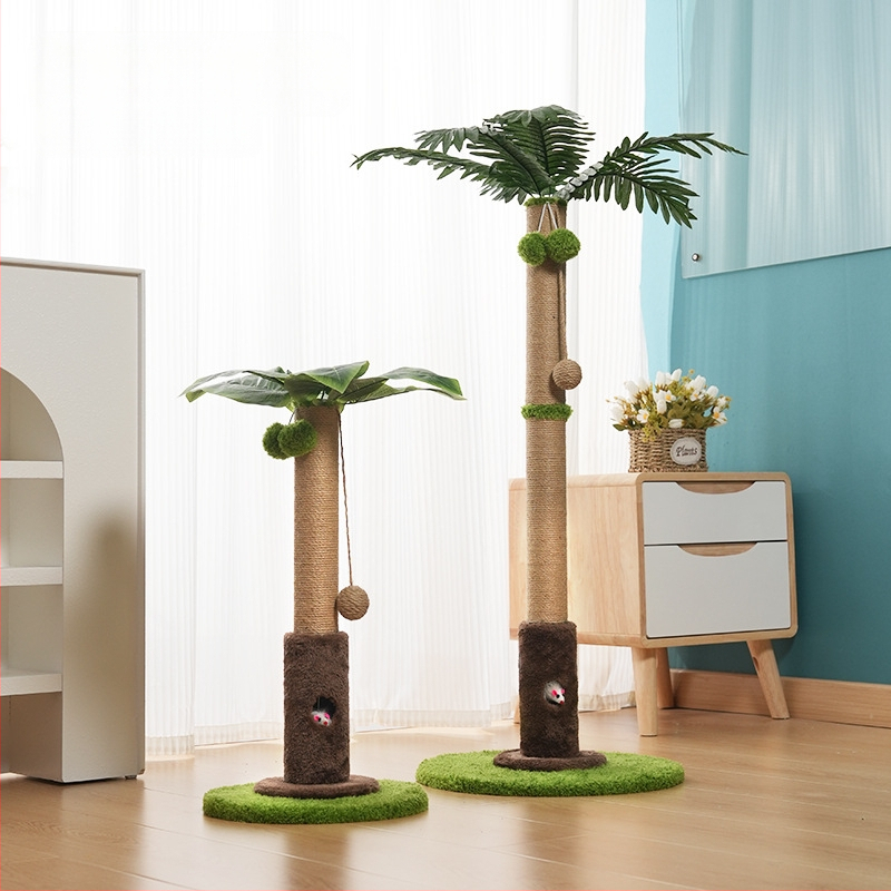 „Crossborder“ kokoso medžio katės laipiojimo rėmas, sizalio katės draskymo lenta, nešeriantis katės žaislas, mažas, vietą taupantis katės draskymo stulpas katėms linksminti