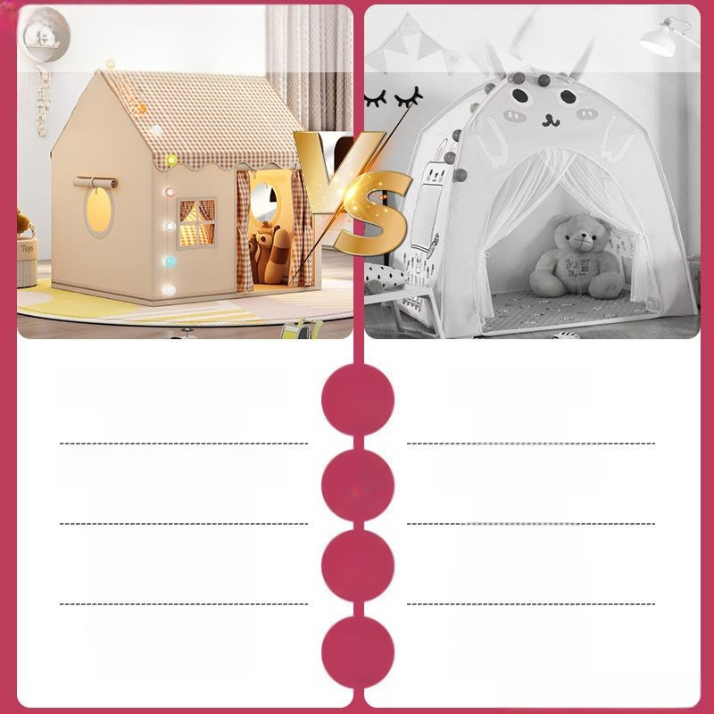 Gyerek sátor beltéri játékház kis ház kastély hercegnő ház alvó játszóház játék szúnyogháló születésnapi ajándék
