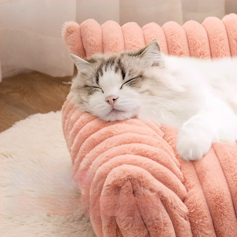 Piiriülene populaarne kassipesa talvine diivanipesa jänese plush paksendatud soe lemmikloomapesa kenneli koeramatt lemmikloomatarbed