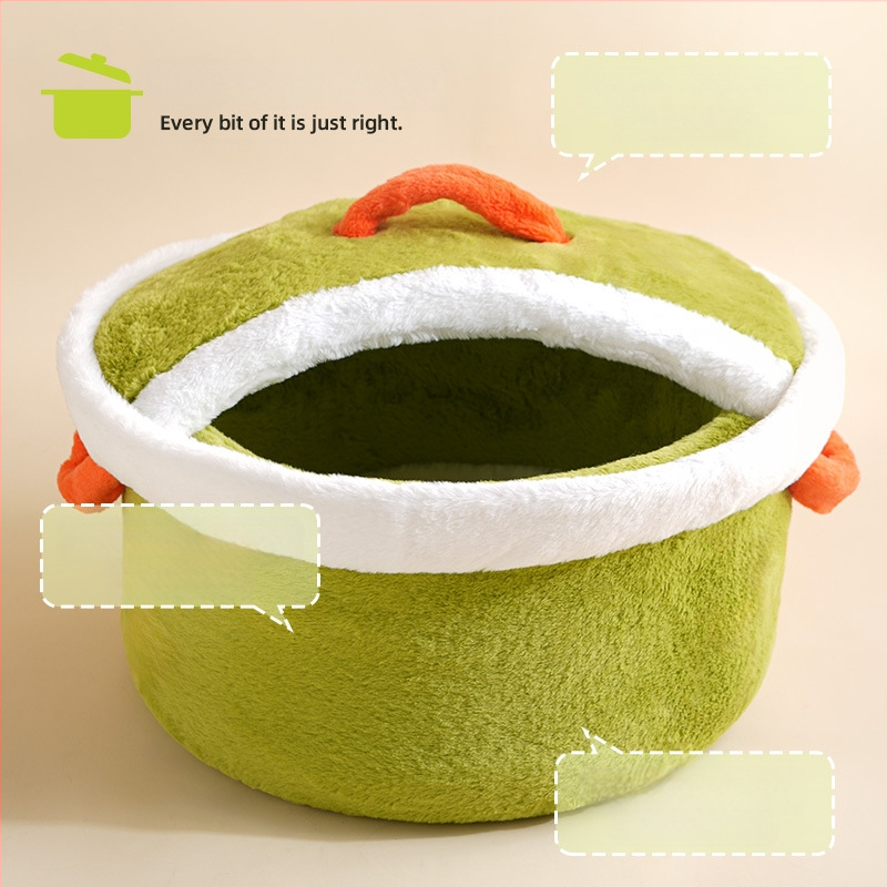 Interneti kuulsuste ohutu poti kate kassimajas koerakuudis pehme ja mugav talvine soe suletud turvaline kassipesa lemmikloomatarbed