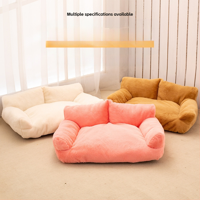 Koerakuut, soe talvel, fliisvoodriga ja paksendatud küüliku karusnahast diivan, väikese suurusega koeravoodi, suur koeramatt, eemaldatav ja pestav kassikuut