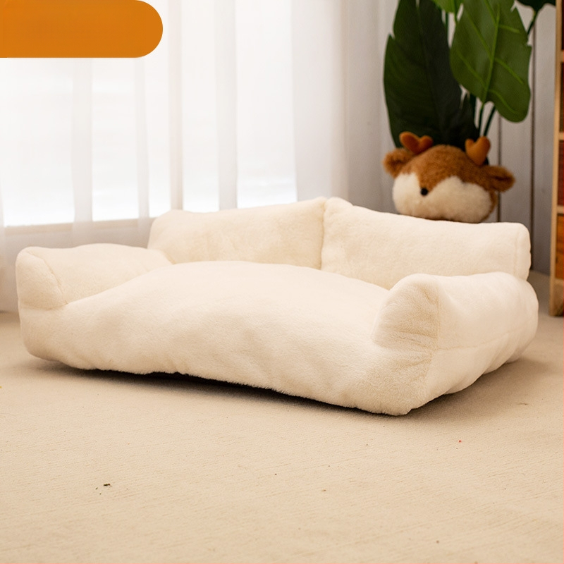 Koerakuut, soe talvel, fliisvoodriga ja paksendatud küüliku karusnahast diivan, väikese suurusega koeravoodi, suur koeramatt, eemaldatav ja pestav kassikuut