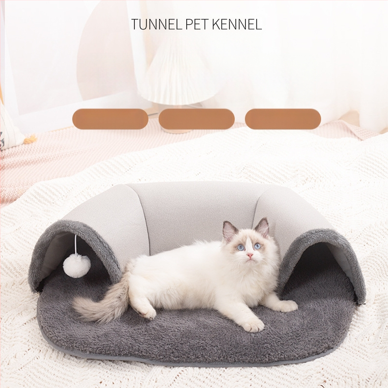 Kassitunnel sügis-talvine kassipesa kassi rajal mängimiseks une kõik-ühes multifunktsionaalne kassimänguasi soe matt lemmikloomapesa hulgimüük