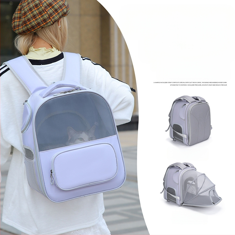 Kisállattáska, amely bővítheti a macskaketrecet, kényelmes belső pad kutyáknak és macskáknak kimegy, lélegző, hordozható kisállat utazótáska, aranyos kisállat hátizsák