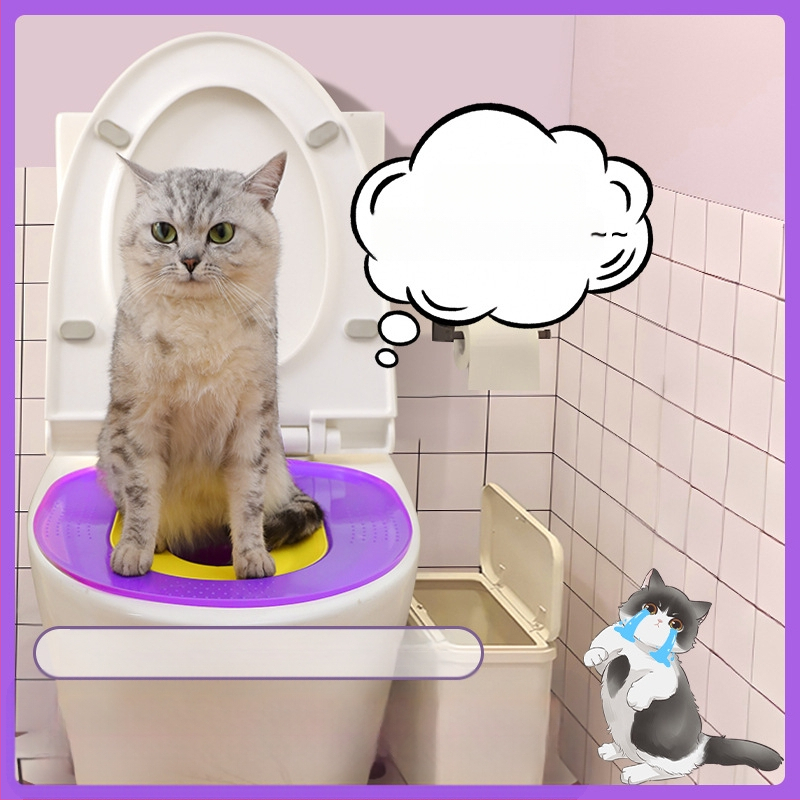 Integrált macskaalom, fixpontos macska WC-tréning eszköz, kezdő macskanevelés, nagy méret, homokcseppmentes szállítás