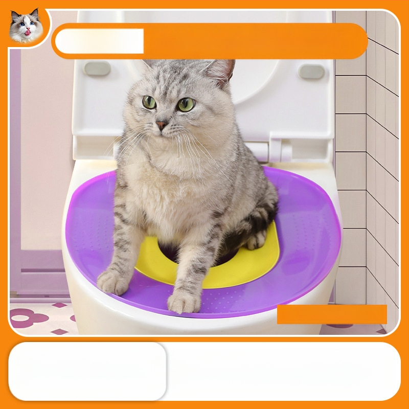 Integrált macskaalom, fixpontos macska WC-tréning eszköz, kezdő macskanevelés, nagy méret, homokcseppmentes szállítás