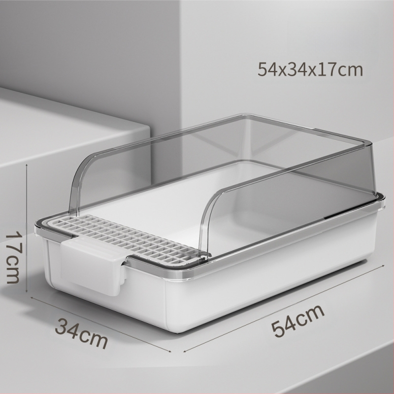 Kassiliivakast, poolsuletud, lõhnakindel, eriti suur kassi tualett, lemmikloomatarbed, pritsmekindel, eriti suur kassiliivakast, piiriülene