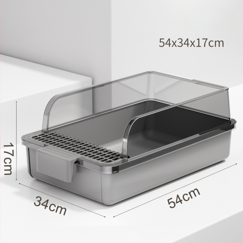 Kassiliivakast, poolsuletud, lõhnakindel, eriti suur kassi tualett, lemmikloomatarbed, pritsmekindel, eriti suur kassiliivakast, piiriülene