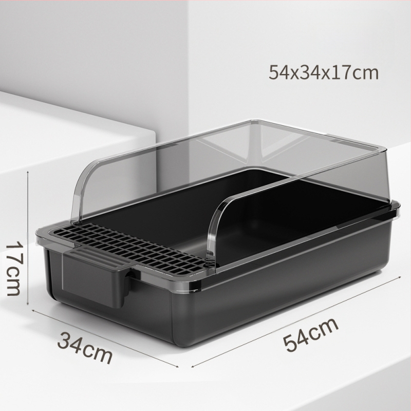 Kassiliivakast, poolsuletud, lõhnakindel, eriti suur kassi tualett, lemmikloomatarbed, pritsmekindel, eriti suur kassiliivakast, piiriülene