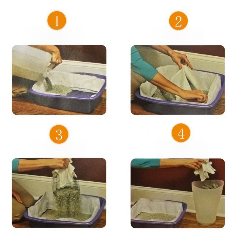 Торба за котешка тоалетна кутия за котешка тоалетна филтърна мрежа торба за мързелива котешка тоалетна котешка тоалетна с лопата може да се рециклира безплатна торба за лопатка с лопата котешка тоалетна торба с пясък