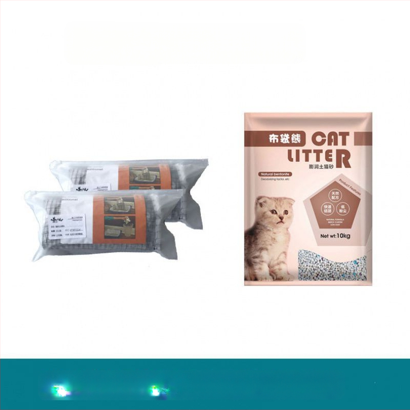 Торба за котешка тоалетна кутия за котешка тоалетна филтърна мрежа торба за мързелива котешка тоалетна котешка тоалетна с лопата може да се рециклира безплатна торба за лопатка с лопата котешка тоалетна торба с пясък