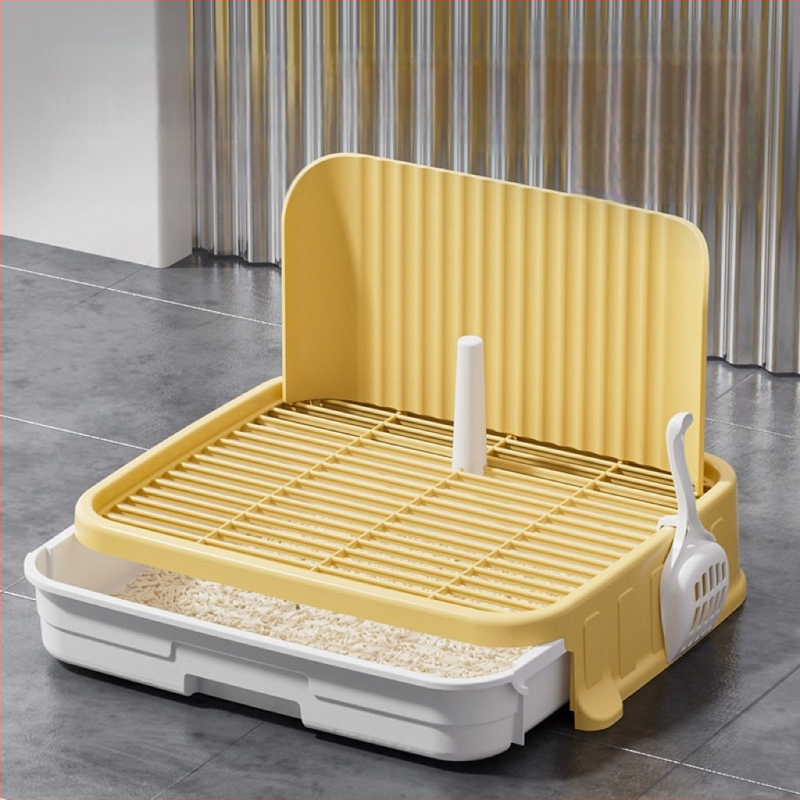 Šunų tualetas, mažo dydžio šunims, apsaugantis nuo žingsnių nuo šlapimo, augintinių šuniukų šlapimo takų išmatų stalčiaus tipo šunų kraiko dubenėlis