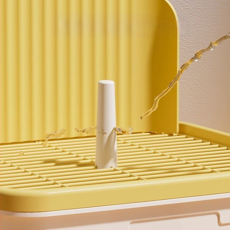 Šunų tualetas, mažo dydžio šunims, apsaugantis nuo žingsnių nuo šlapimo, augintinių šuniukų šlapimo takų išmatų stalčiaus tipo šunų kraiko dubenėlis