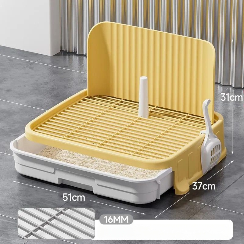 Šunų tualetas, mažo dydžio šunims, apsaugantis nuo žingsnių nuo šlapimo, augintinių šuniukų šlapimo takų išmatų stalčiaus tipo šunų kraiko dubenėlis